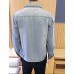 Men's Fashion Classical Solid Slim Fit Casual Long Sleeve Denim Jacket,Cotton/Print/Casual/Plus Size