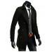 Brand Hight Quality Men's Casual/Daily Simple Trench CoatSolid Stand Long Sleeve Fall / Winter Red / Black / Gray